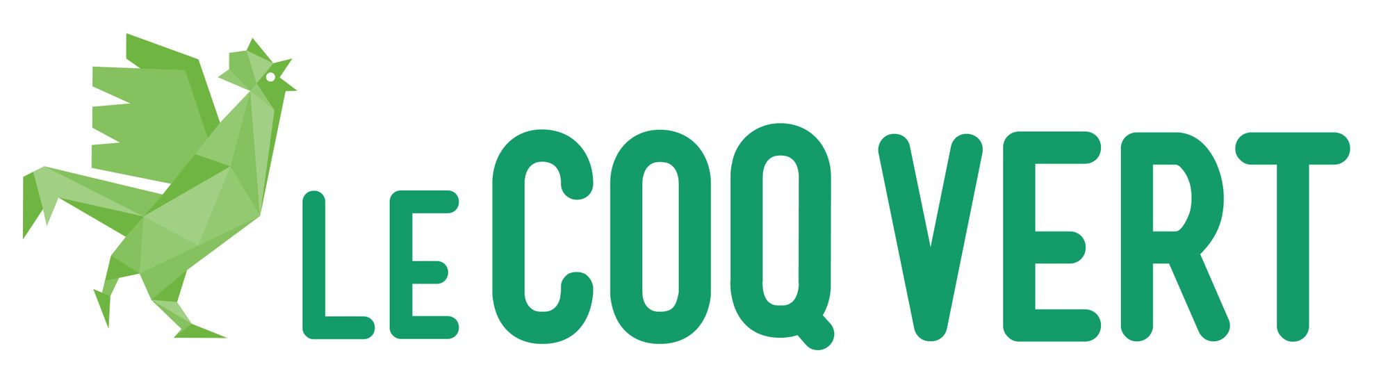 Le logo horizontal du coq vert